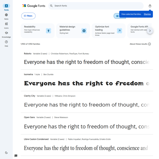 Google Fonts